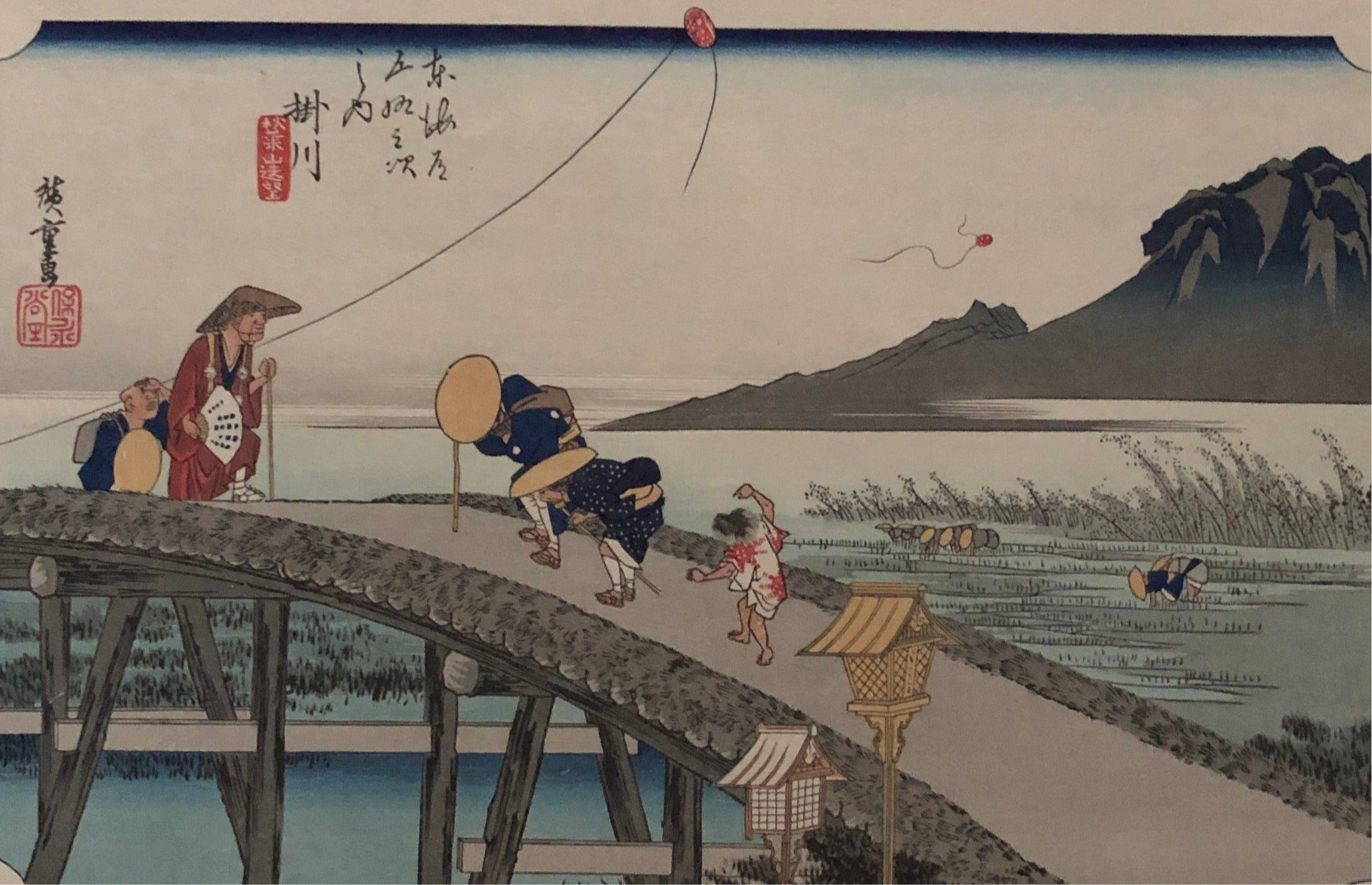 歌川広重 東海道五十三次 復刻版 掛川木版画 浮世絵 Utagawa Hiroshige
