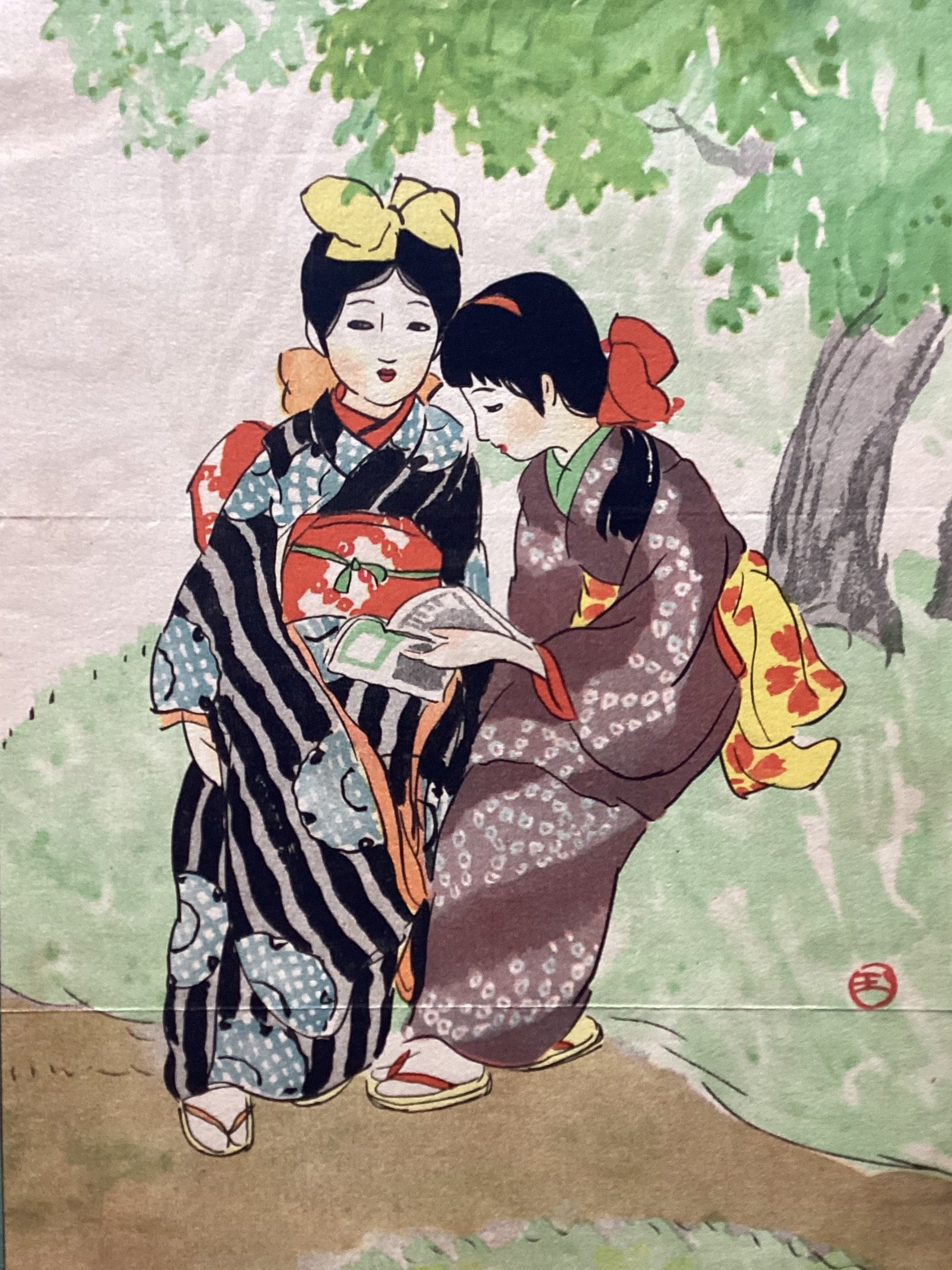 真作保証】栗原玉葉 美人画 Kurihara Gyokuyo beauty bijin