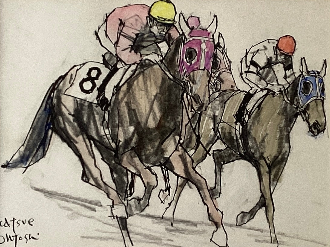 競馬　鉛筆画　エアーピエール号　武豊　鉛筆画　栗東競馬 競馬 鉛筆画 エアーピエール号 武豊 鉛筆画 栗東競馬 【公式通販】