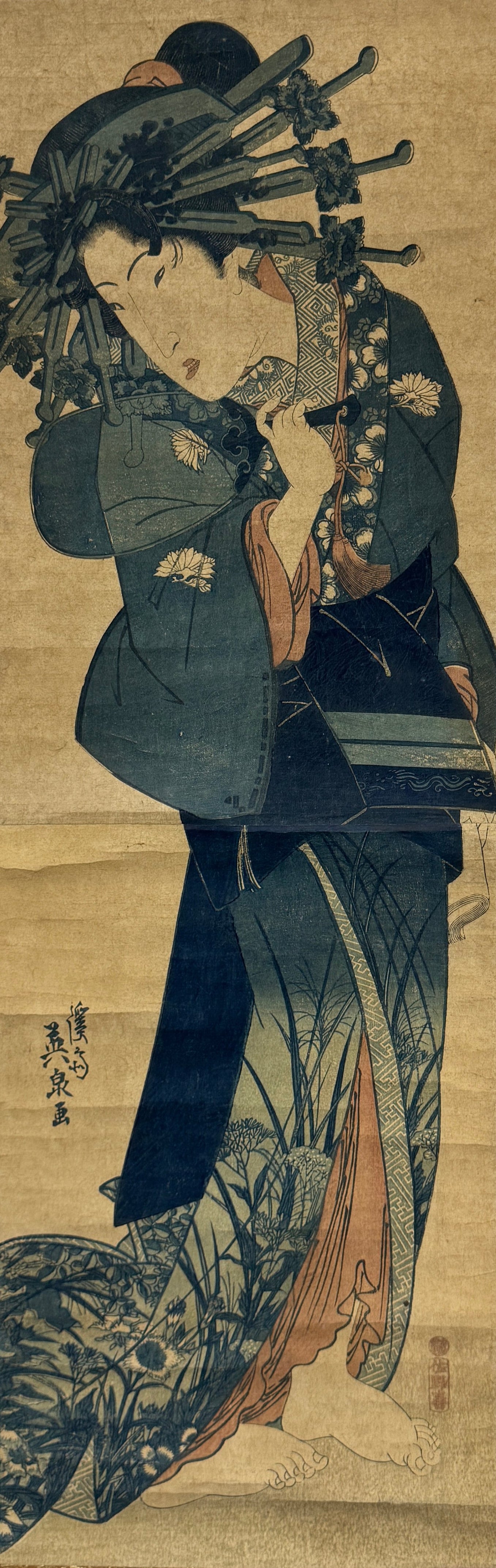 版画、英泉 真作保証】渓斎英泉 Keisai Eisen Ukiyoe Japanese woodcut