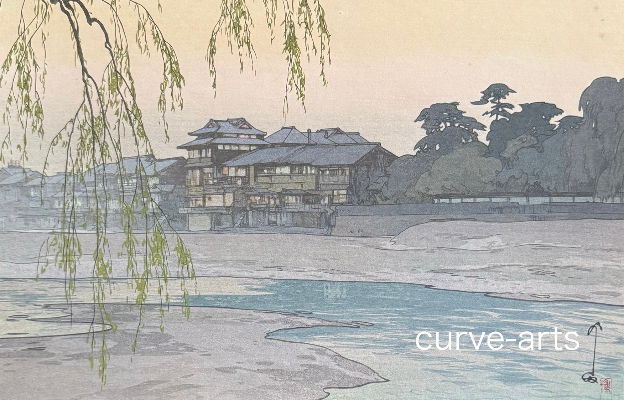 吉田博 木版画 自摺 | 加茂川 昭和8年 売上 真作保証吉田博 メルカリ
