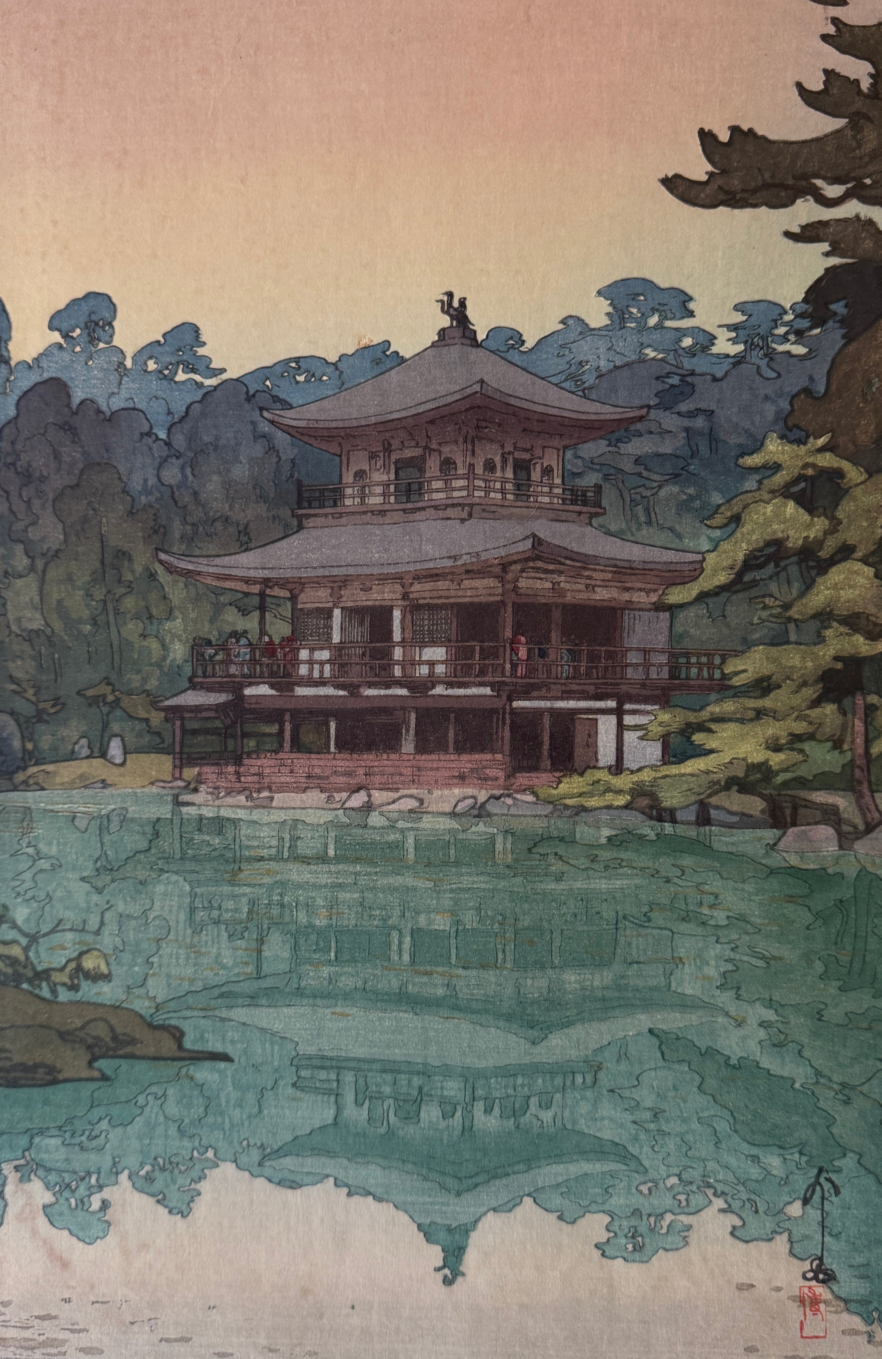 高感度ショップで2023年売れたブランド 真作保証】吉田博 curve-arts – 金閣寺 絵画