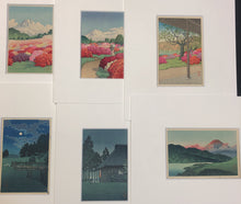 画像をギャラリービューアに読み込む, 【真作保証】川瀬巴水 元箱根見南山荘風景集 全6枚揃い