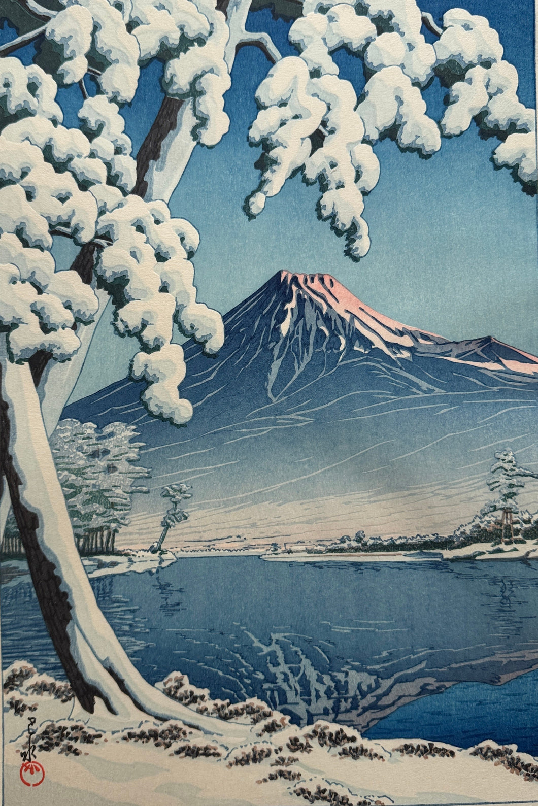 真作保証】川瀬巴水 富士の雪晴（田子の浦）Kawase Hasui Japanese
