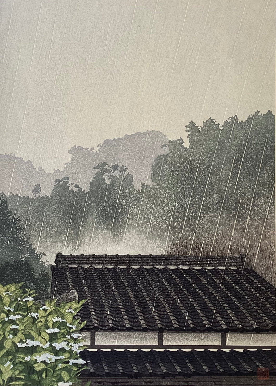 【真作保証】宮本秋風　雨日　