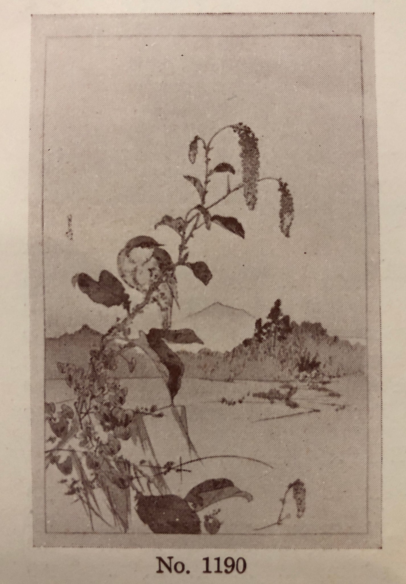 １２【真作保証】吉本月荘 花鳥画 Yoshimoto Gesso woodblock