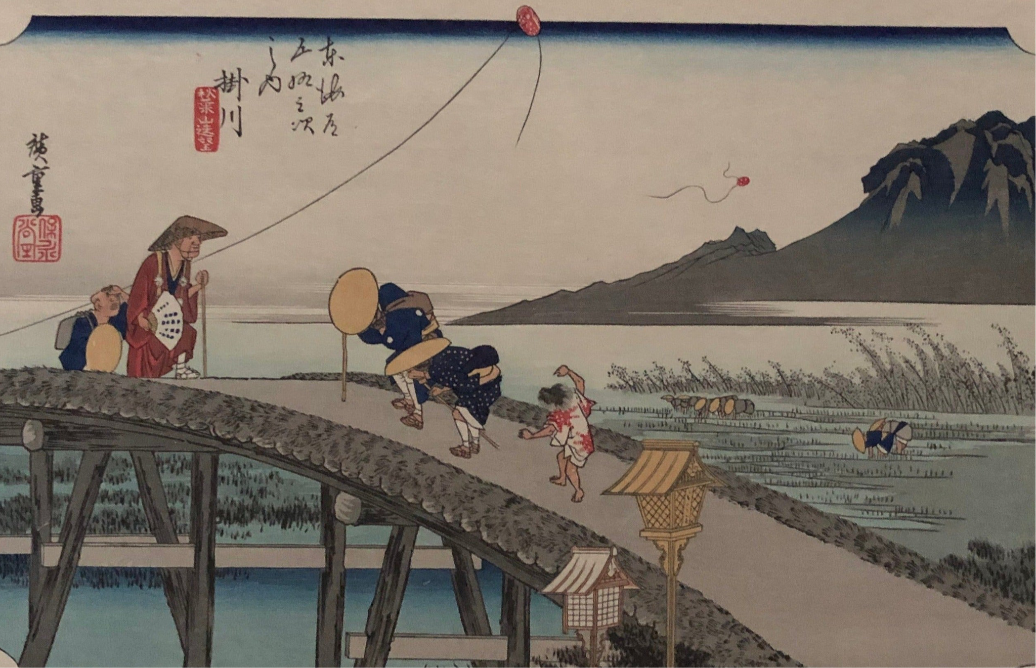 歌川広重 東海道五十三次 復刻版 掛川木版画 浮世絵 Utagawa Hiroshige