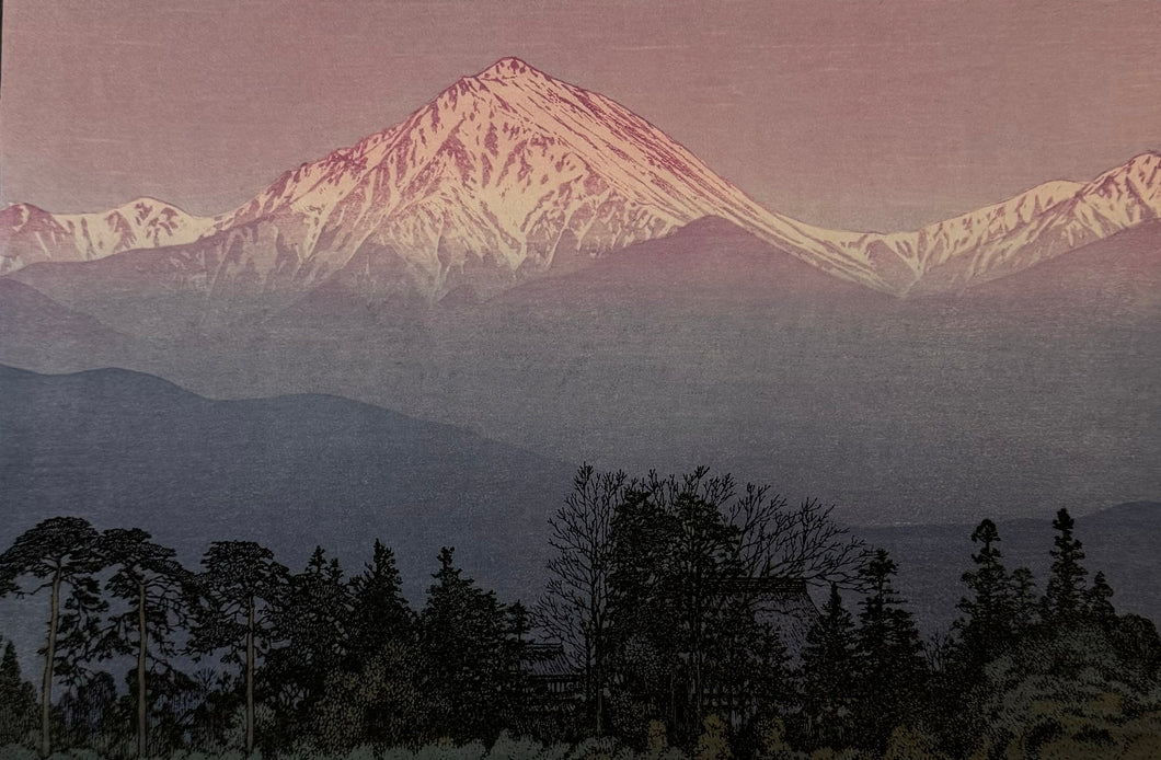【真作保証】吉田遠志　早春の安曇野
