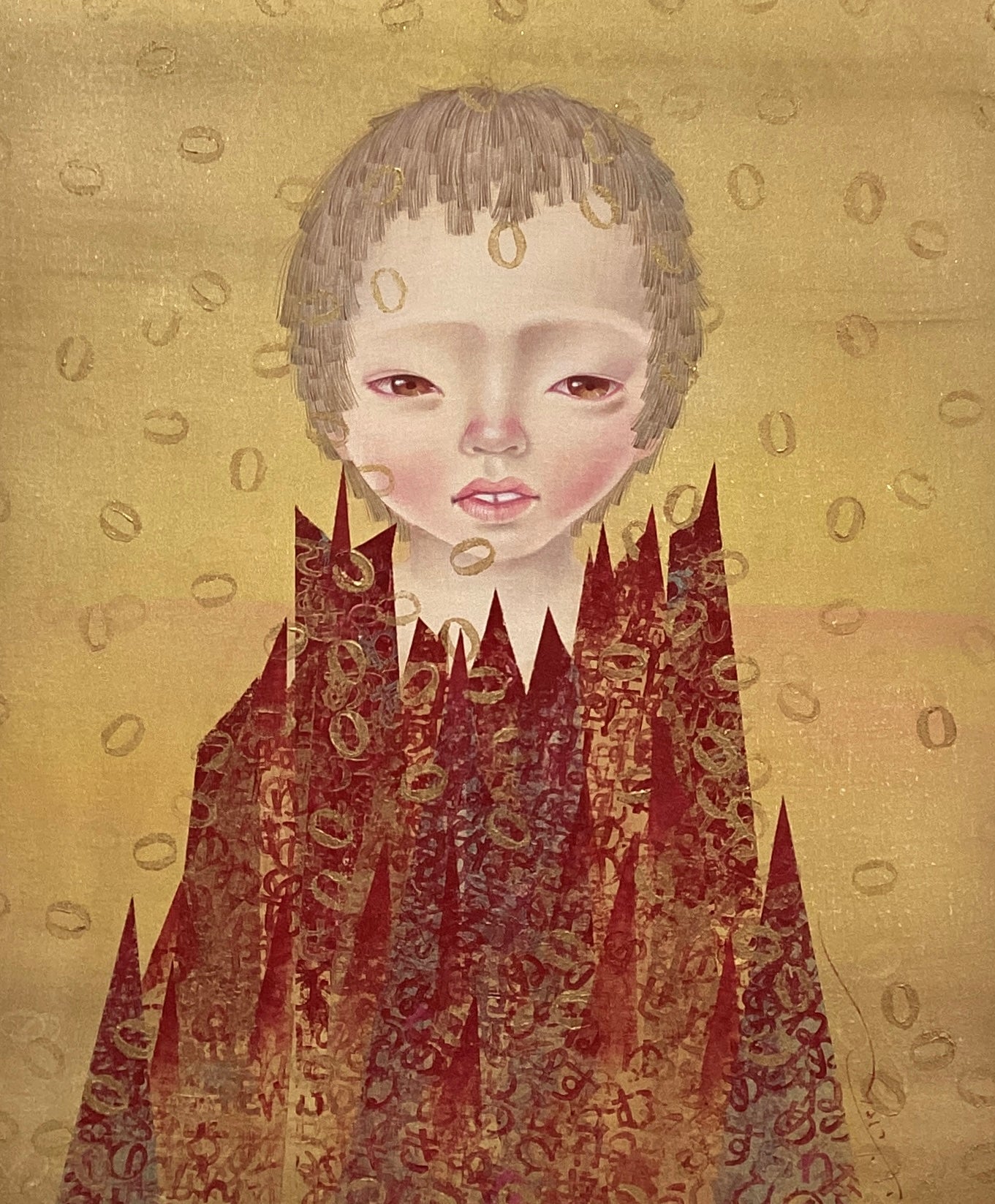 真作】絵画 日本画 ガンジー ユーモラスな筆致 風刺画 人物画 W171 真