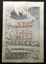 Load image into Gallery viewer, 【Genuine guarantee】 Kawase Hasui, Snow at Miyajima
