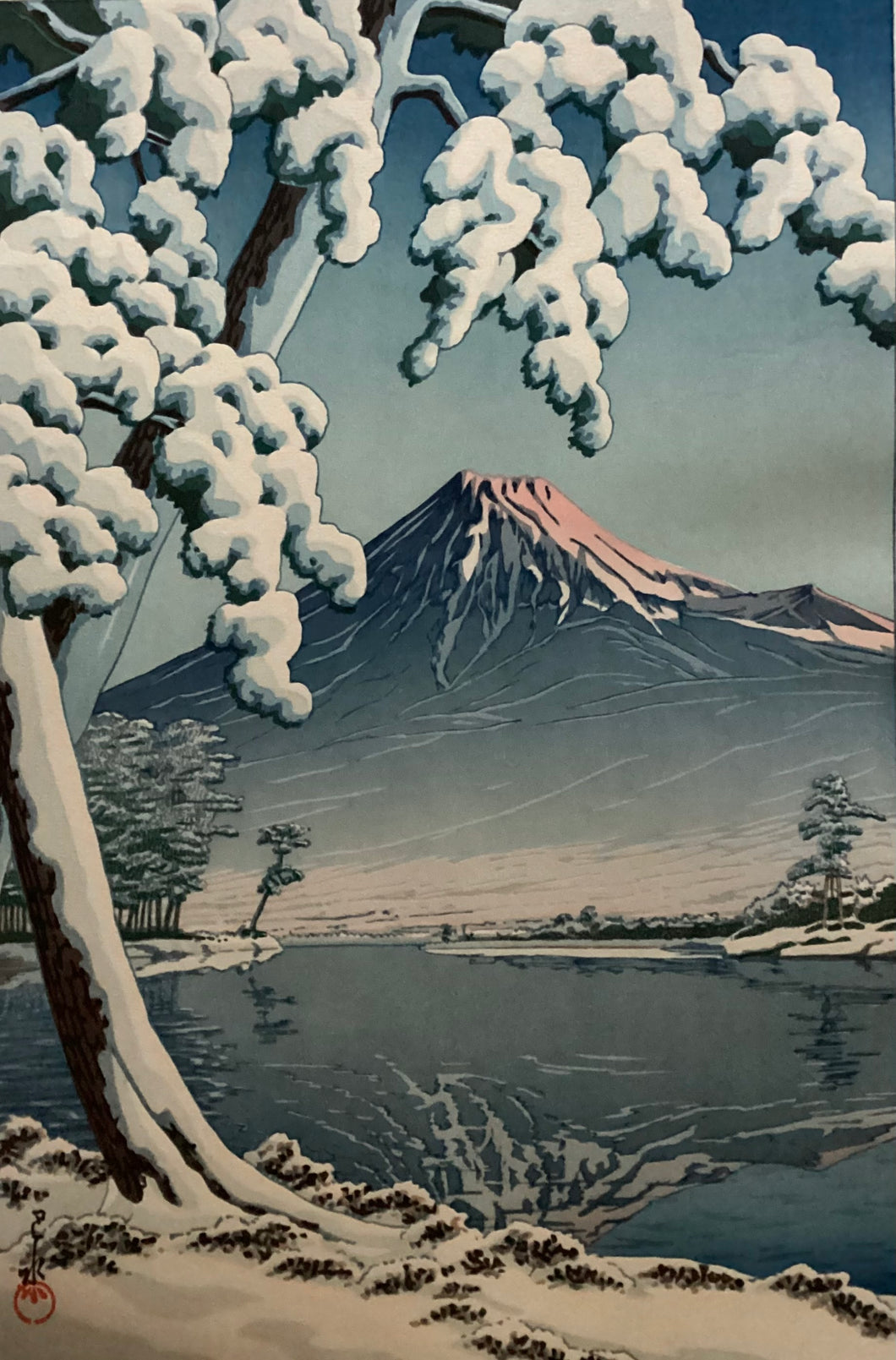 ありがとうございました【真作保証】川瀬巴水　富士の雪晴(田子の浦)　