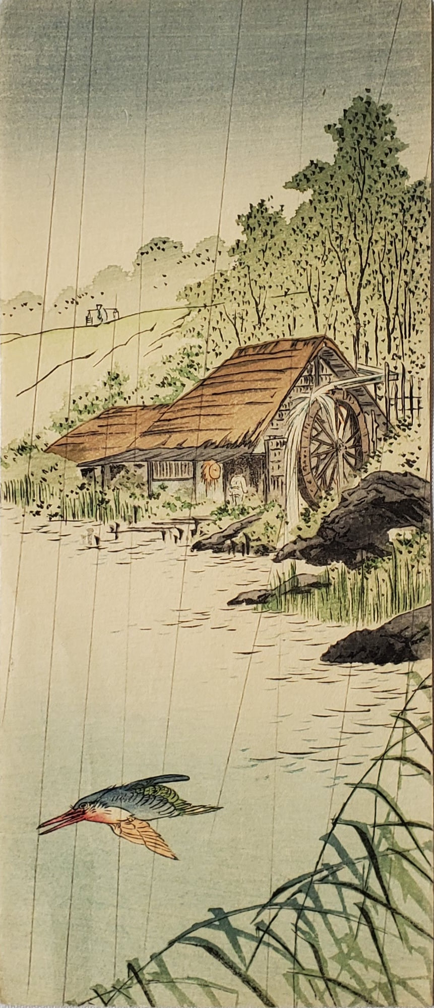 作者不詳　短冊木版画