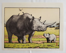 画像をギャラリービューアに読み込む, 【真作保証】吉田遠志　Rhinoceros
