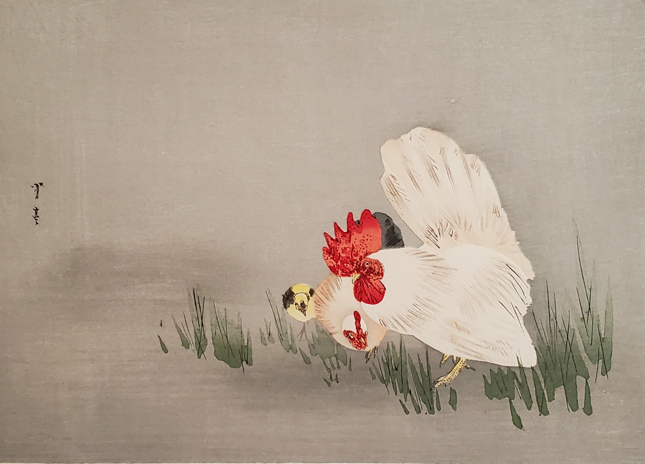 小説の口絵木版画、渡辺省亭画、明治37年作品 捜し
