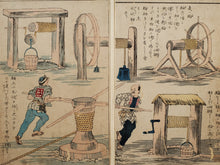 画像をギャラリービューアに読み込む, 【真作保証】教育用絵画　明治初年幼童絵図解　１

