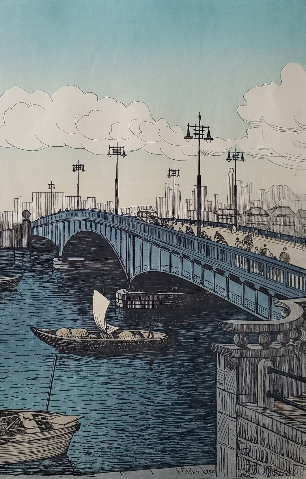 ありがとうございました【真作保証】ノエル・ヌエット　両国橋　