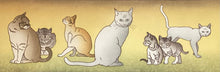 画像をギャラリービューアに読み込む, 【真作保証】吉田司　七匹の猫　seven cats　直筆サイン入り
