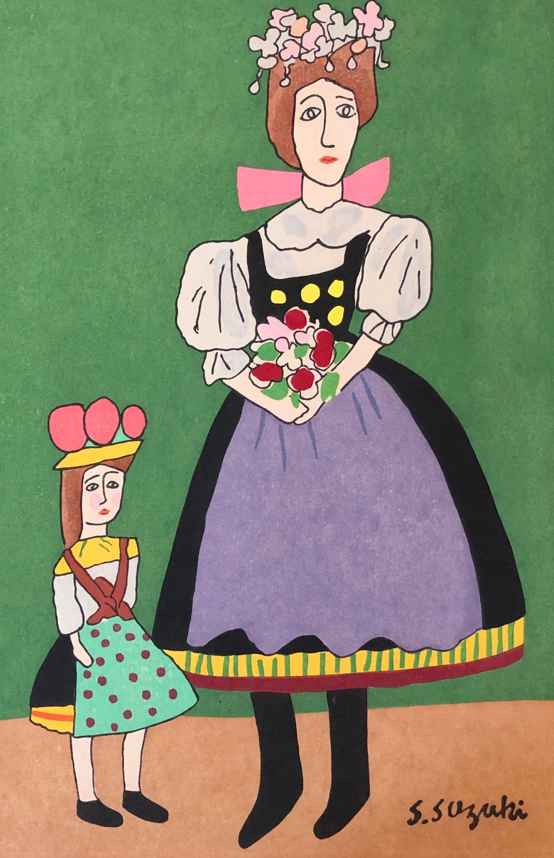 木版画◎木村荘八 桃の節句◎お雛様立雛美品 0080010000332.jpg