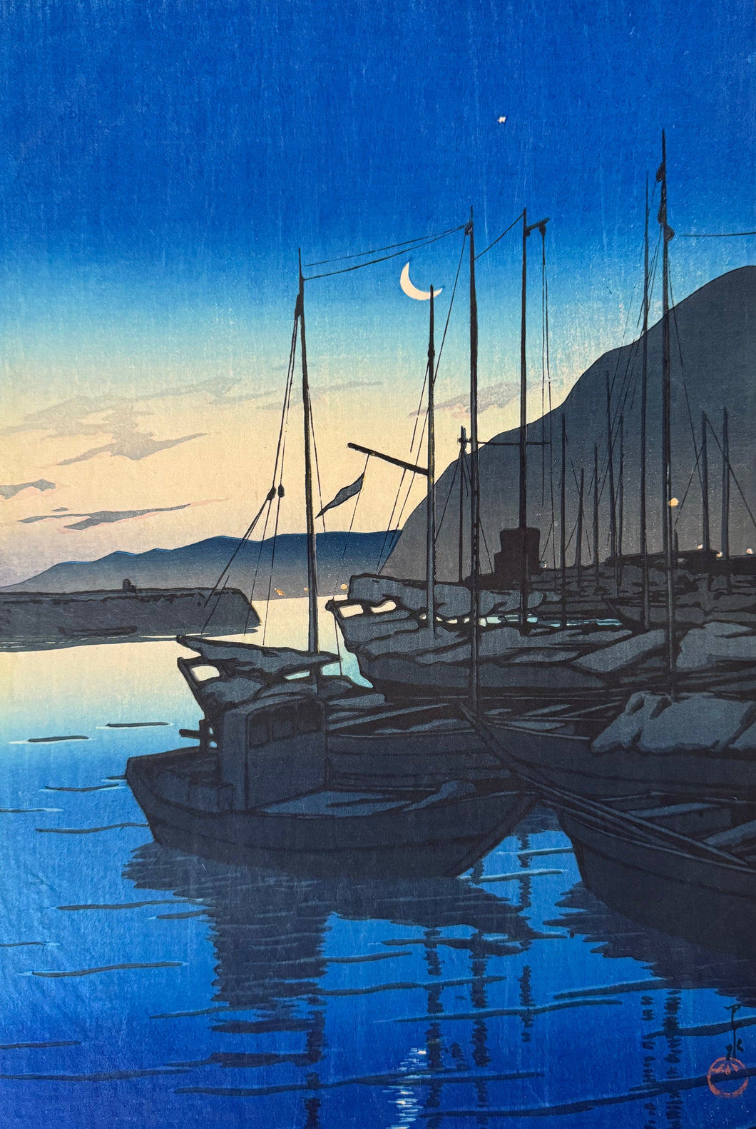 【Genuine guarantee】KAWASE HASUI, MORNING IN BEPPU