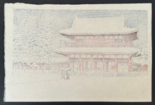 Load image into Gallery viewer,  【Genuine guarantee】KAWASE HASUI SNOW AT HEIAN SHRINE, KYOTO
