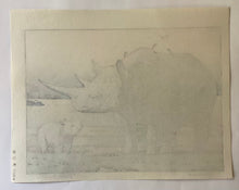 画像をギャラリービューアに読み込む, 【真作保証】吉田遠志　Rhinoceros　
