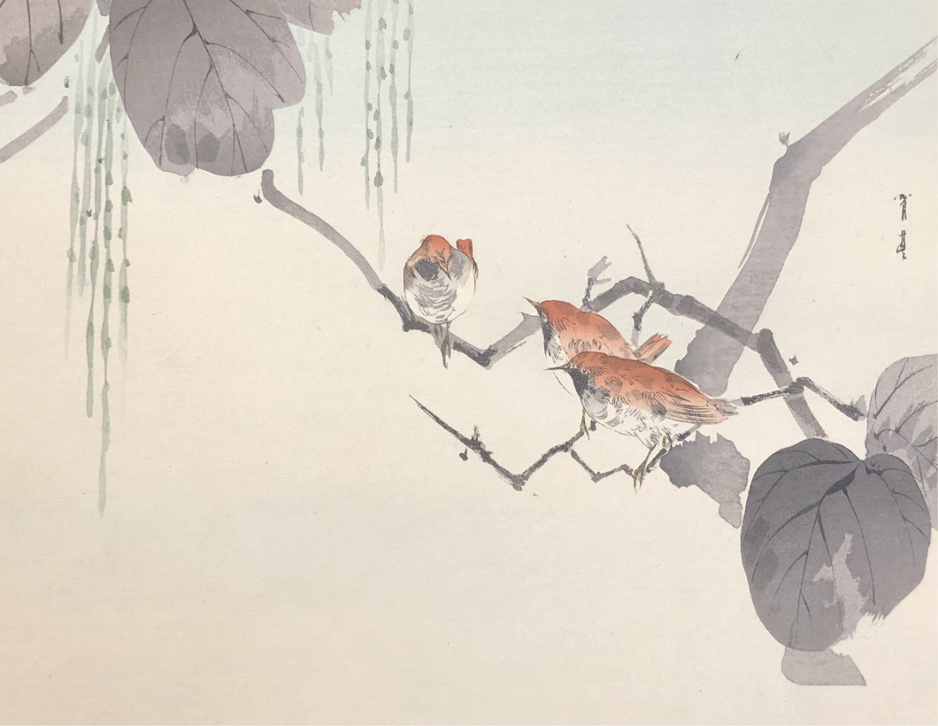 【真作保証】渡辺省亭　木版画