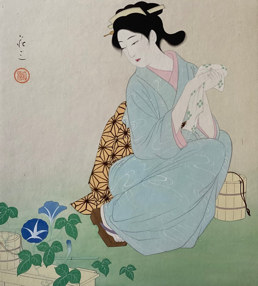 【真作保証】石川荘三　肉筆画１　