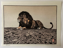 画像をギャラリービューアに読み込む, 【真作保証】吉田遠志　Lion
