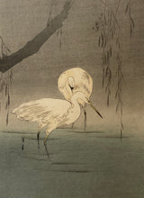 Load image into Gallery viewer, 【真作保証】渡辺省亭　鷺　

