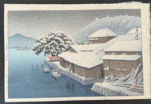 Load image into Gallery viewer, 【Genuine guarantee】KAWASE HASUI, ISHINOMAKI IN THE SNOW
