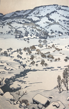 画像をギャラリービューアに読み込む, 【真作保証】吉田遠志　雪国
