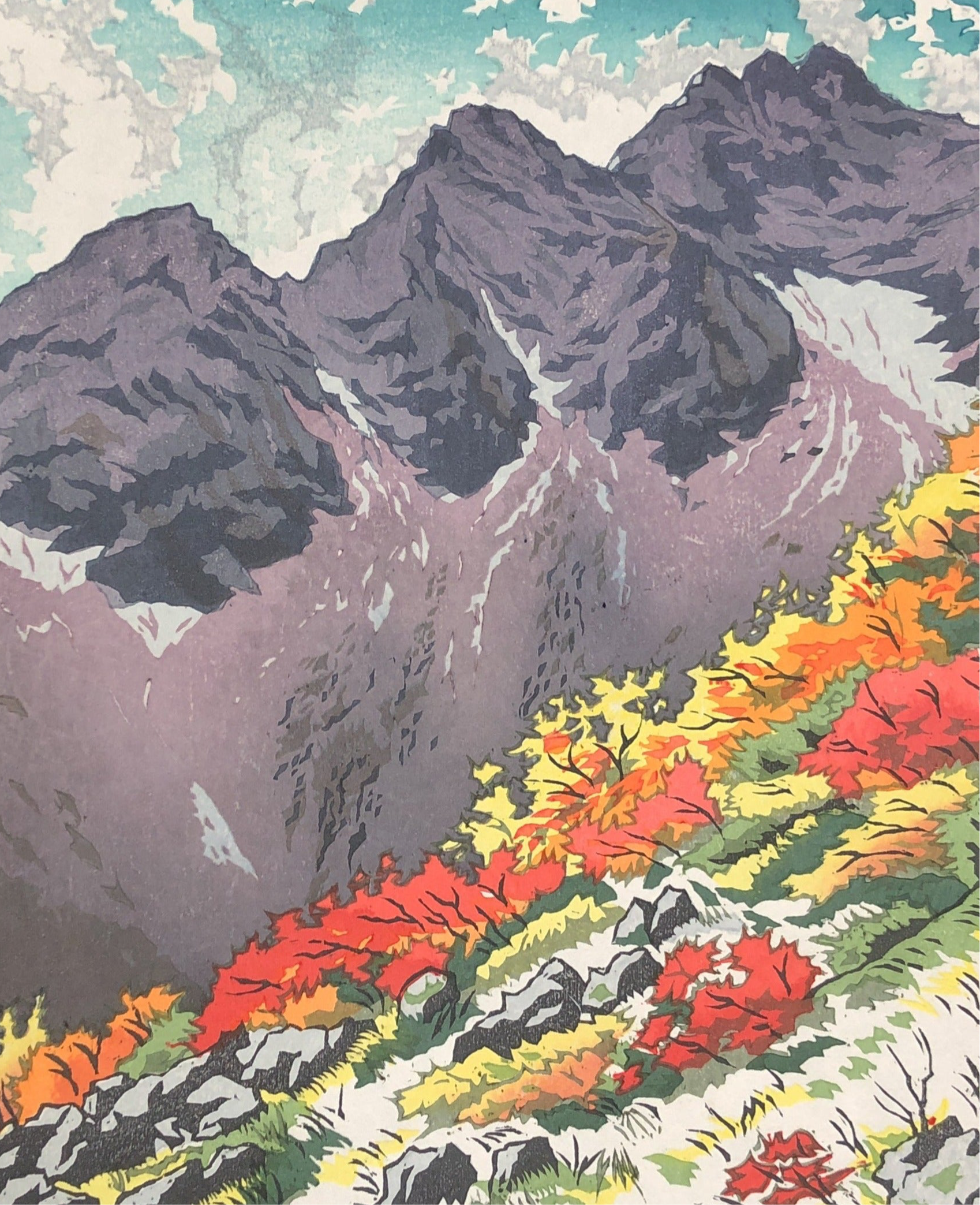 版画　マッターホルン黎明　杉山修　No.132 NO-132 「マッターホルン黎明」 | e-Gallery 版画 shop