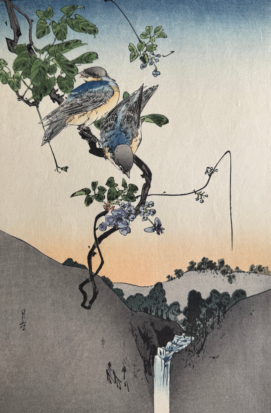 【真作保証】吉本月荘　花鳥