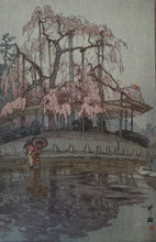 画像をギャラリービューアに読み込む, 【真作保証】吉田博  櫻八題　春雨
