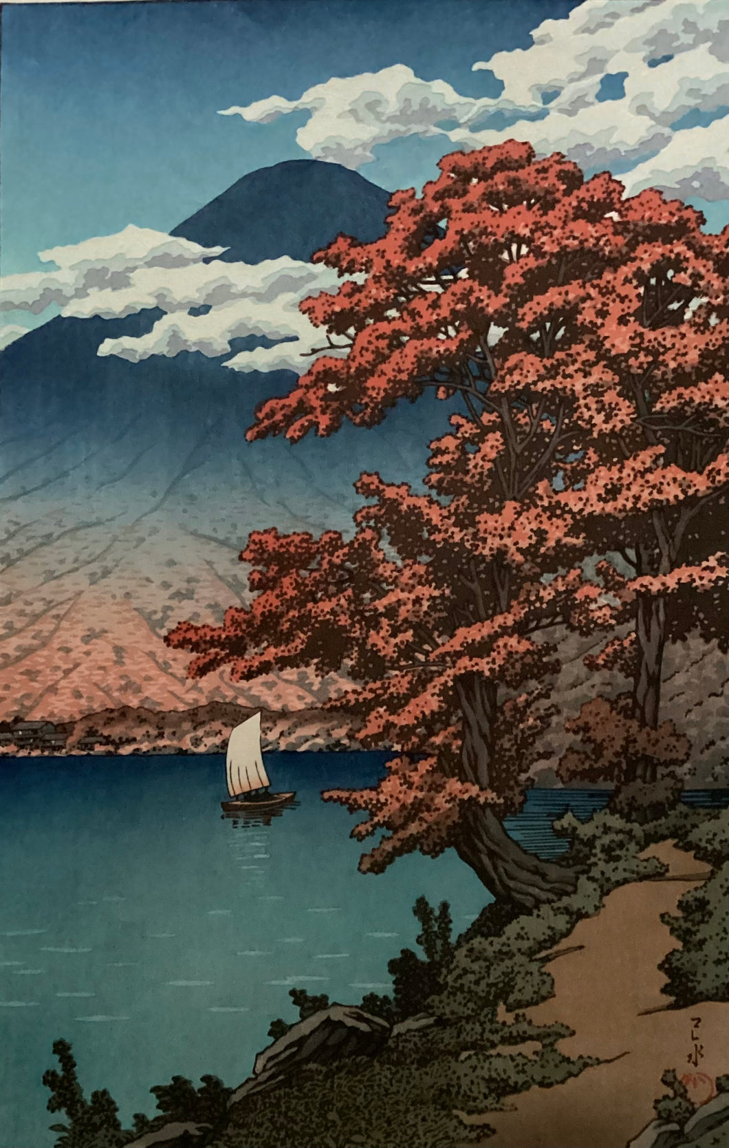 【真作保証】川瀬巴水　日光中禅寺湖　
