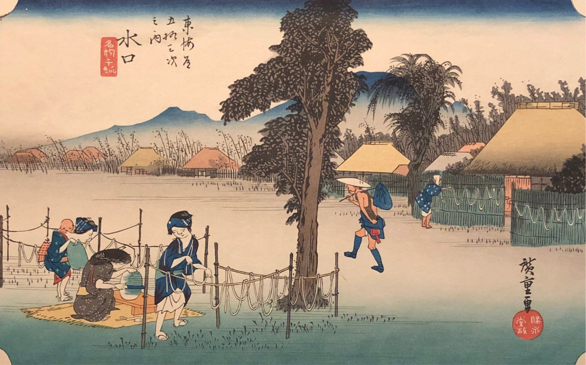Utagawa Hiroshige（歌川広重） 歌川広重「雪月花 木曾路之山川