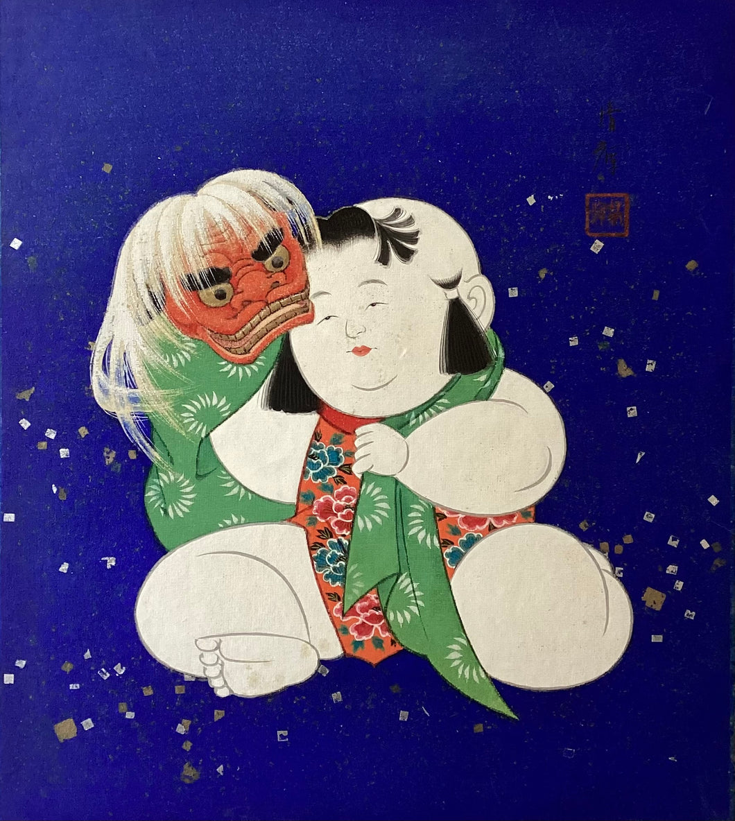 作者不詳　肉筆画　