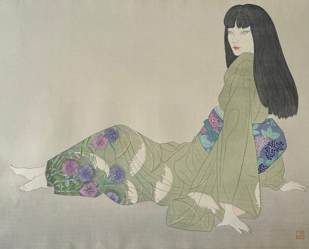 【真作保証】加山又造　撫子　