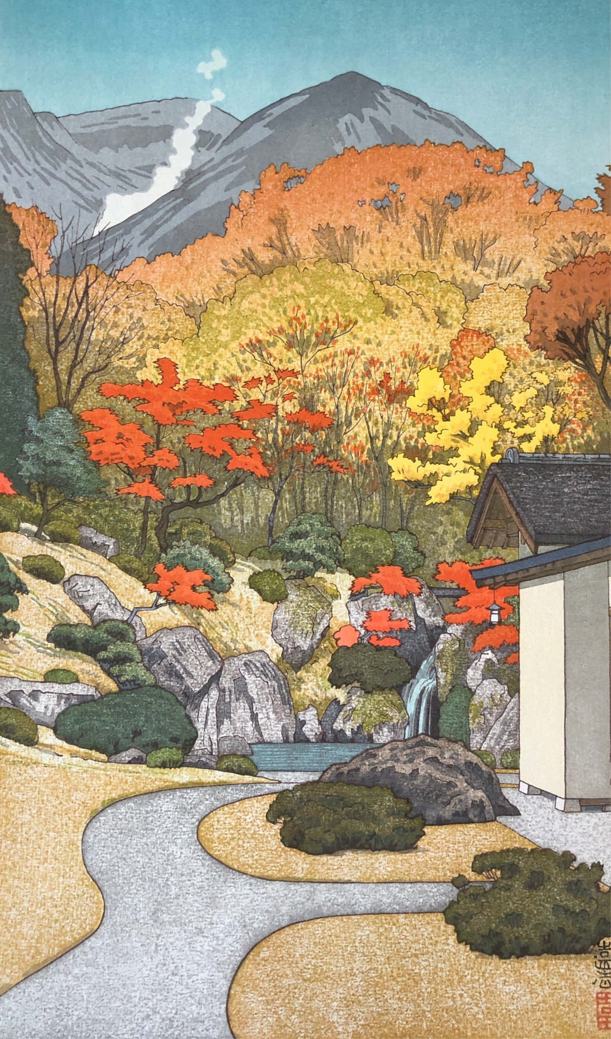 真作保証】吉田 遠志 箱根神仙郷 日光殿のお庭 Yoshida Toshi 真作保証】吉田 遠志 箱根神仙郷 日光殿のお庭 Yoshida Toshi
