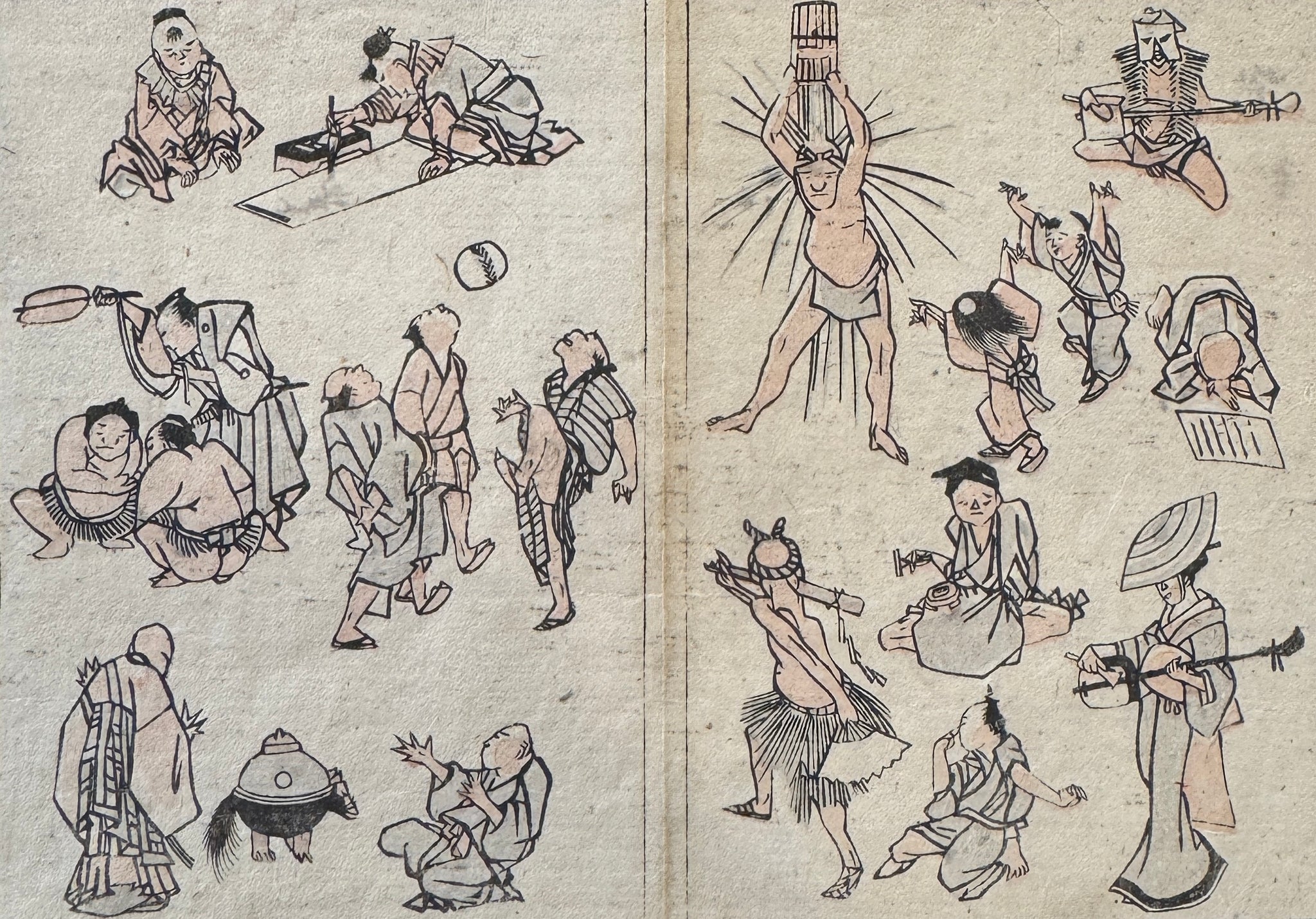 真作保証】葛飾北斎 北斎漫画 HOKUSAI MANGA JAPANESE WOODCUT PRINT