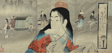 画像をギャラリービューアに読み込む, 【真作保証】小林清親　花模様　享保
