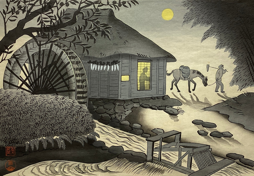 真作保証】大野麦風 ono bakufuu japanese woodblock print – curve-arts