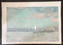 画像をギャラリービューアに読み込む, 商談中【真作保証】川瀬巴水　浜町河岸　
