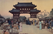 画像をギャラリービューアに読み込む, 【真作保証】吉田博　奉天市場
