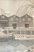 画像をギャラリービューアに読み込む, 【真作保証】森　正元　木場の春雪　在庫はお問い合わせ下さい
