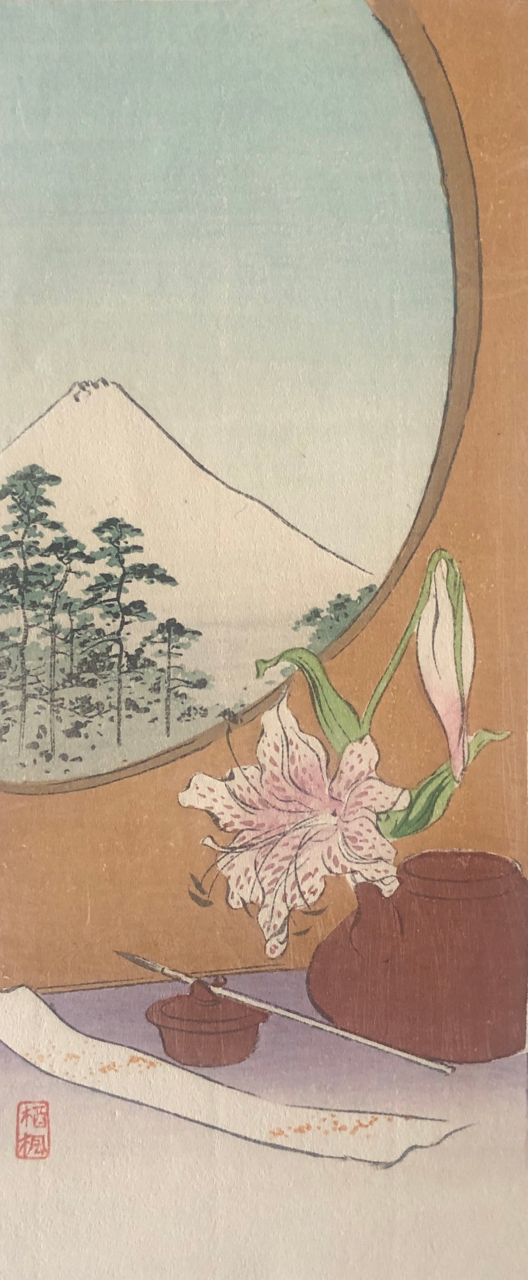 作者不詳　竹安栖楓か　短冊