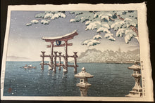 画像をギャラリービューアに読み込む, 【真作保証】土屋光逸　雪の宮島
