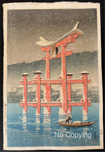 Load image into Gallery viewer, 【Genuine guarantee】KAWASE HASUI, SNOW AT MIYAJIMA ask price
