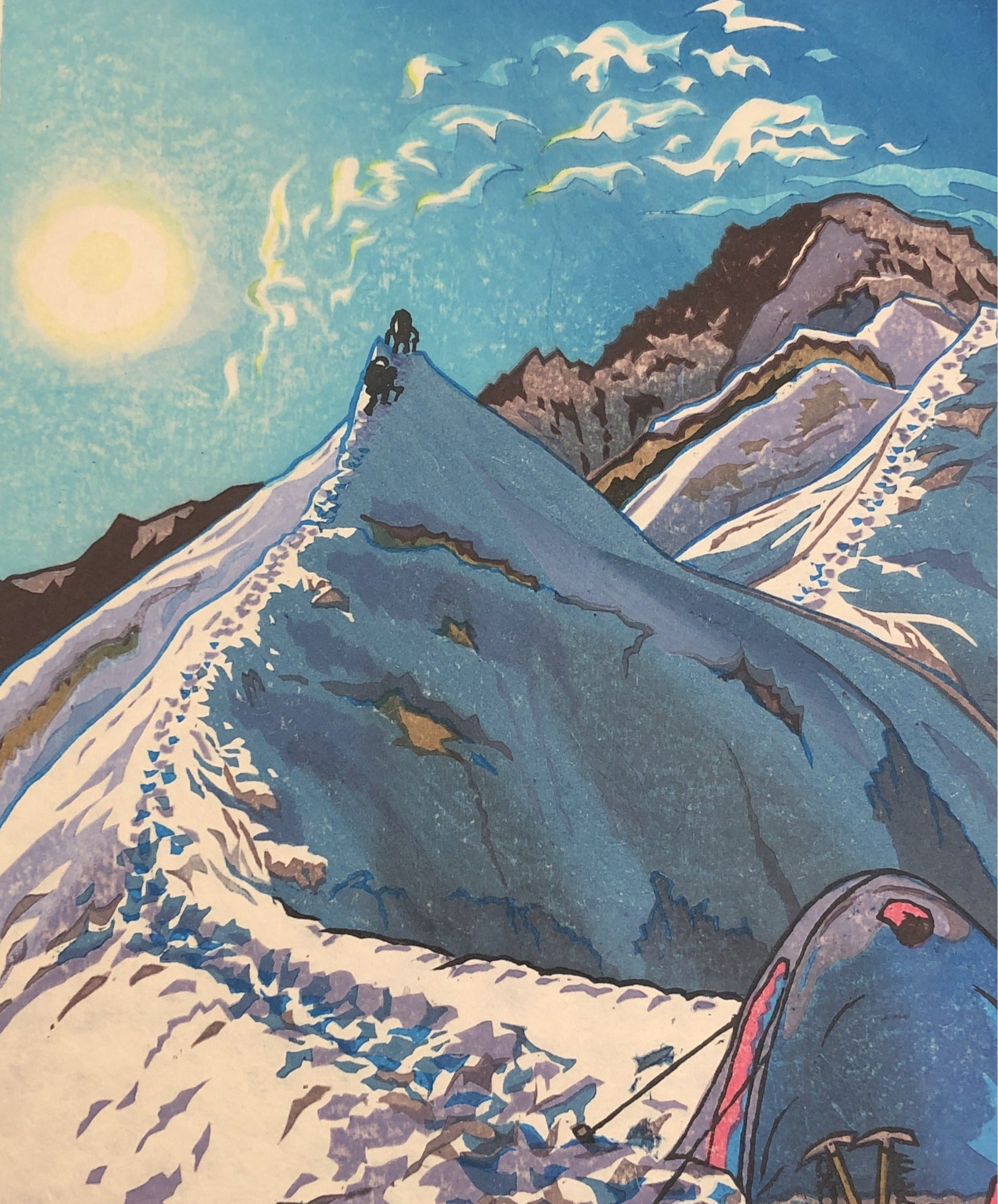 版画　ドロミテ オーロンツォ小屋　杉山修　No.36 版画 ドロミテ オーロンツォ小屋 杉山修 No.36 - メルカリ