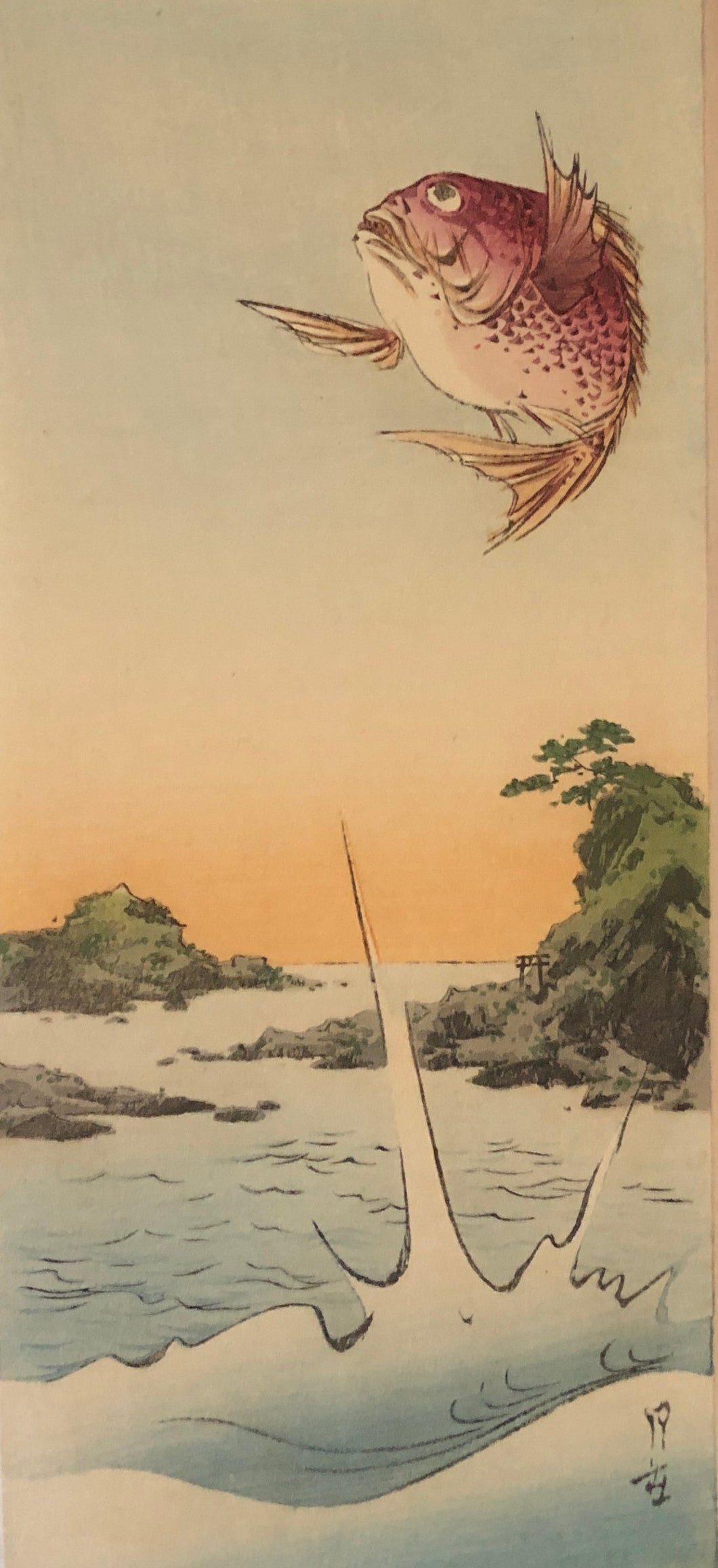 商談中【真作保証】吉本月荘　短冊